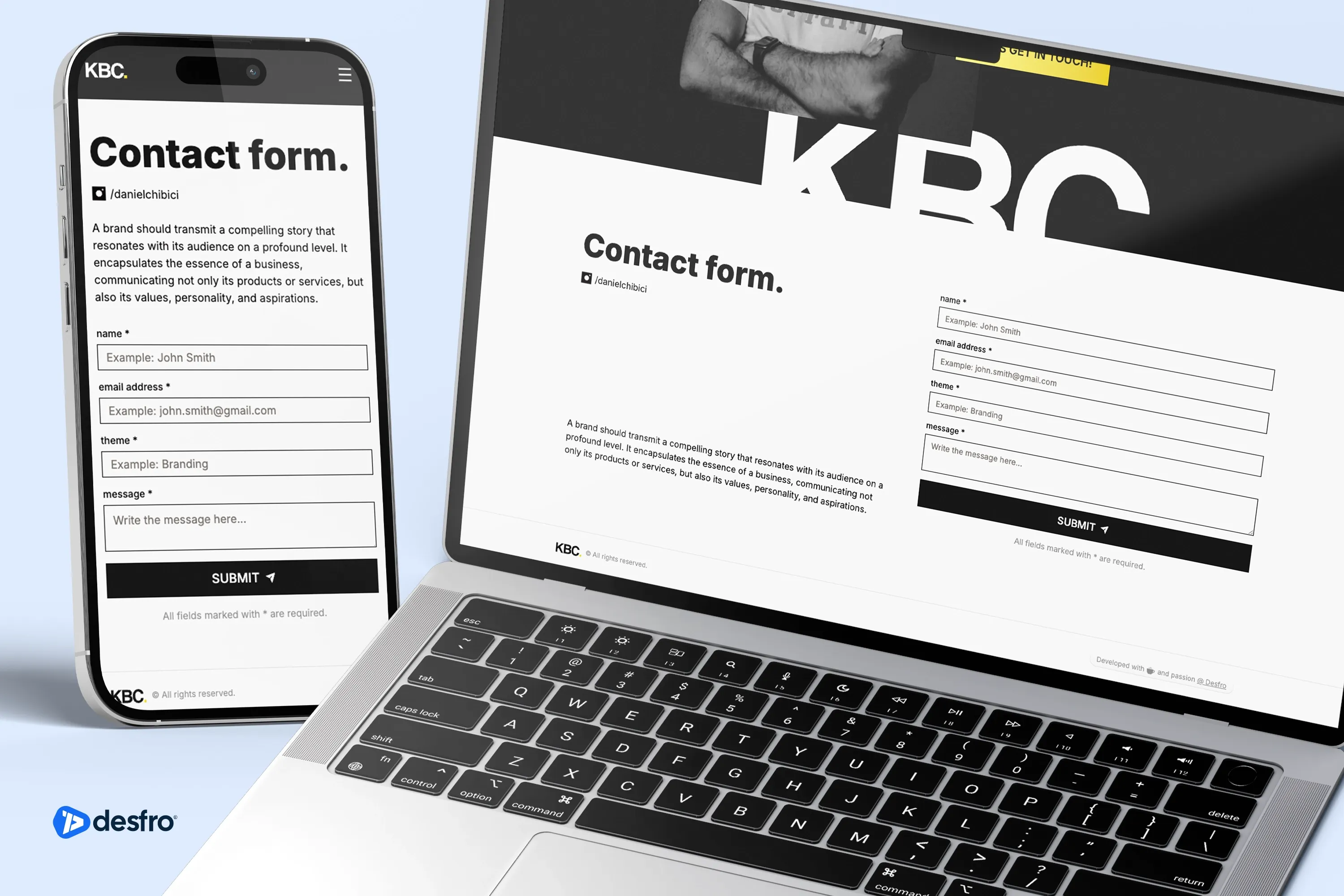 The KBC - Portfolio website & CMS